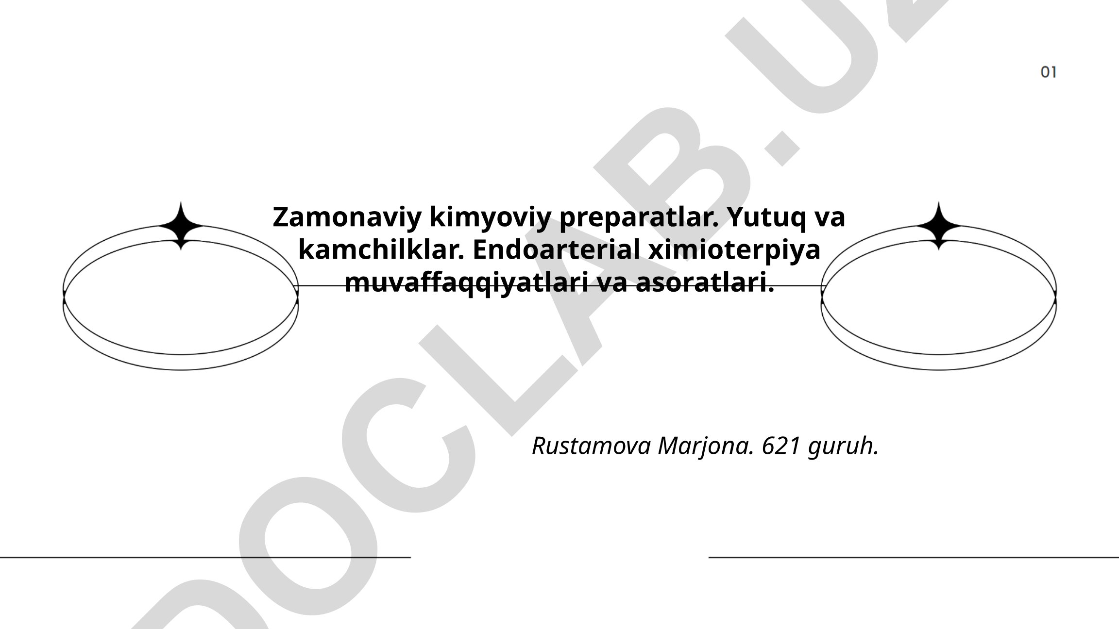 Zamonaviy kimyoviy preparatlar va endoarterial ximioterapiya