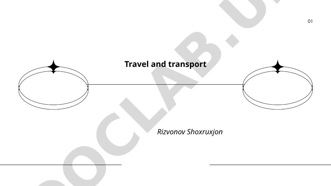 Travel and transport