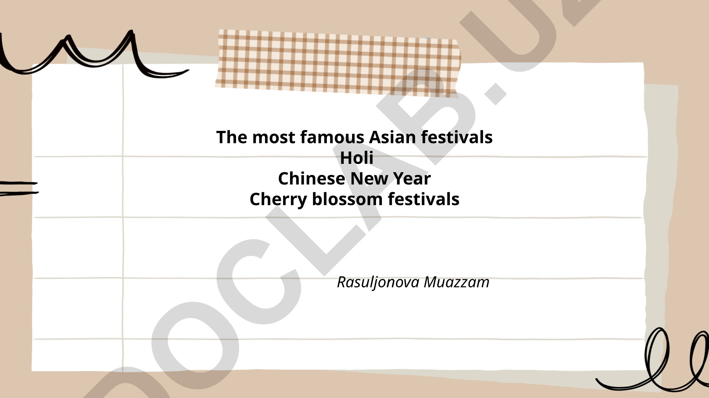 The most famous Asian festivals