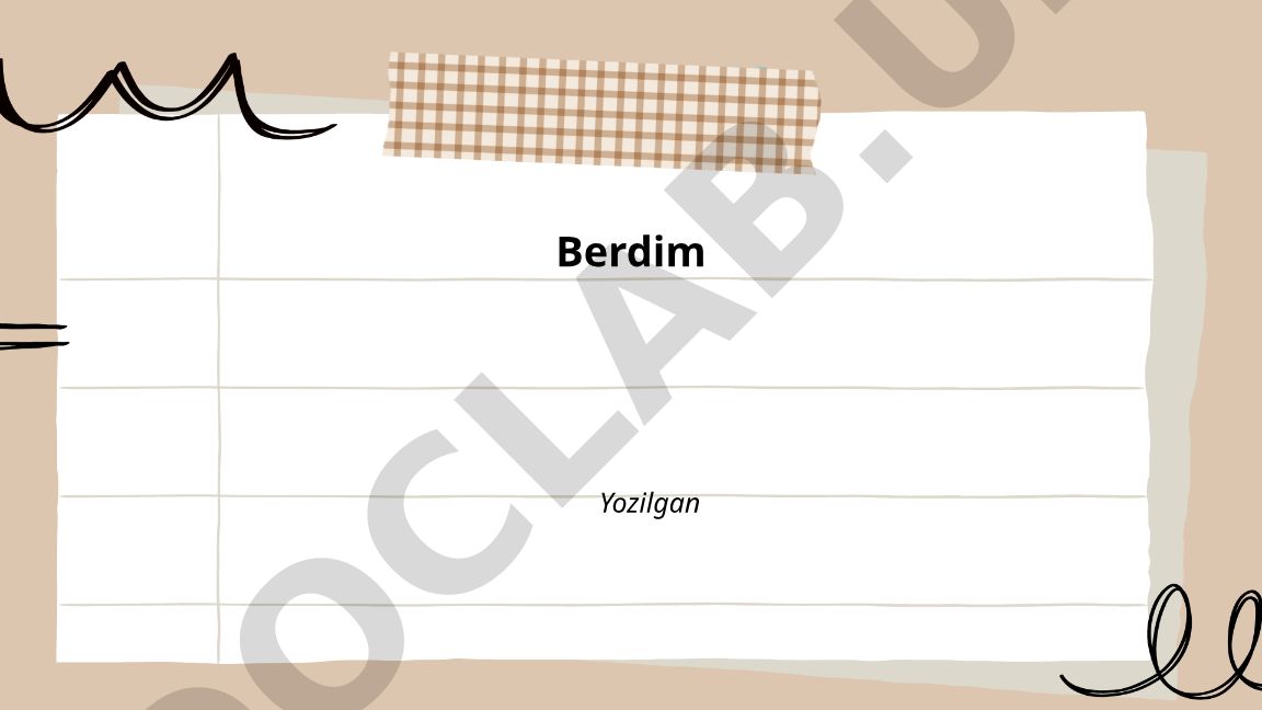 Berdim fe'lining ma'nosi, morfologik tahlili va zamon-vaqt jihatlari