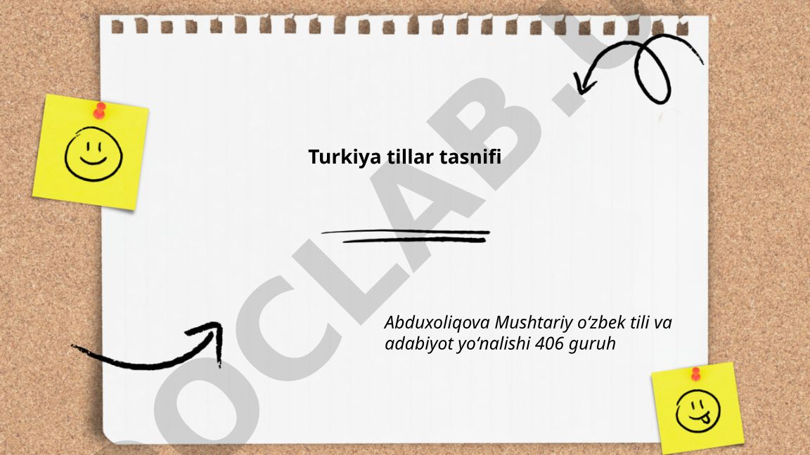 Turkiy tillar tasnifining nazariy asoslari va tarixiy markaziy klassifikatsiya modellari