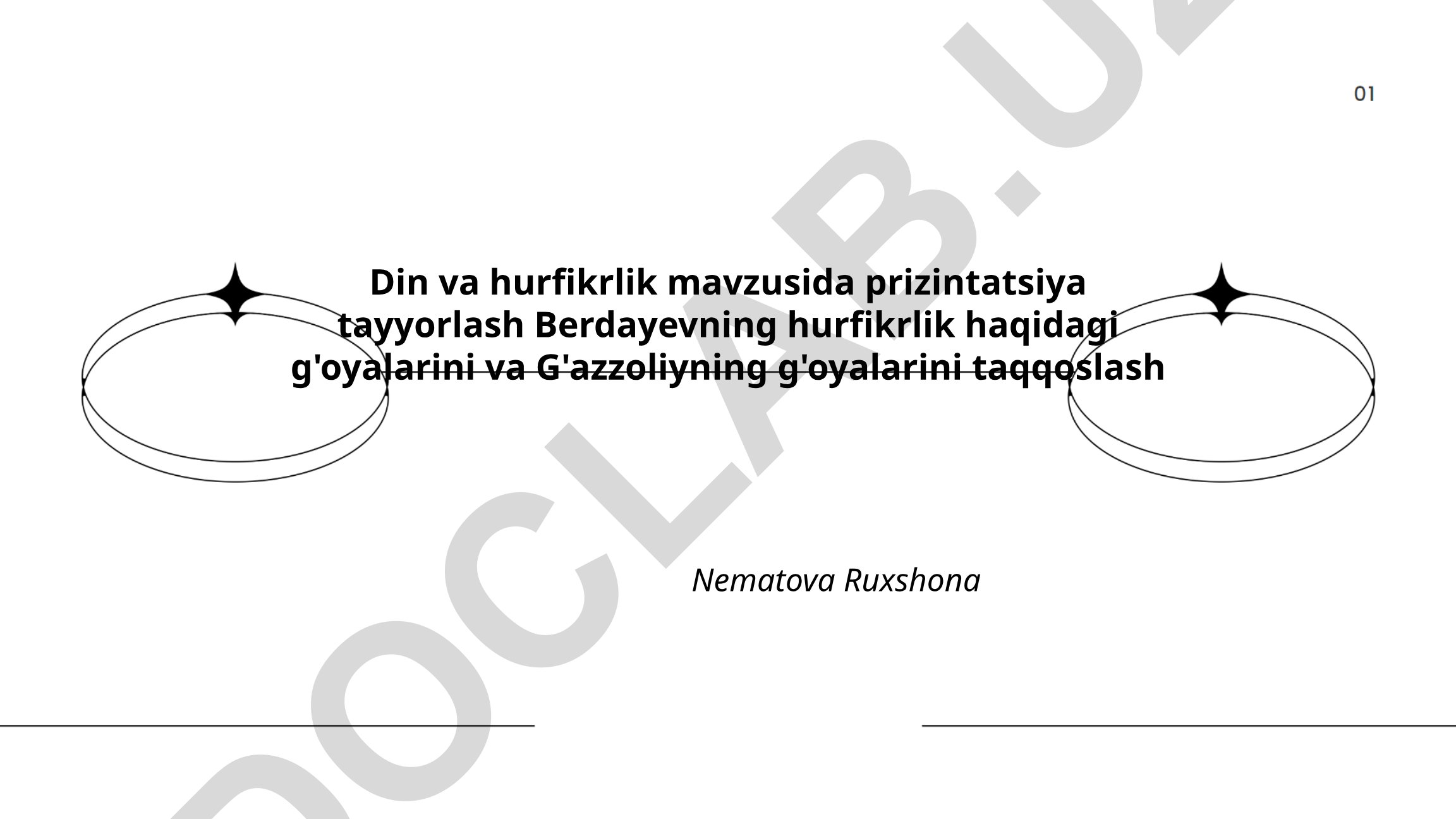 Din va hurfikrlik: Berdayev va G'azzoliy g'oyalarining taqqosiy tahlili