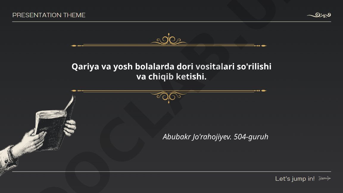Qariya va yosh bolalarda dori vositalari so'rilishi va chiqib ketishi