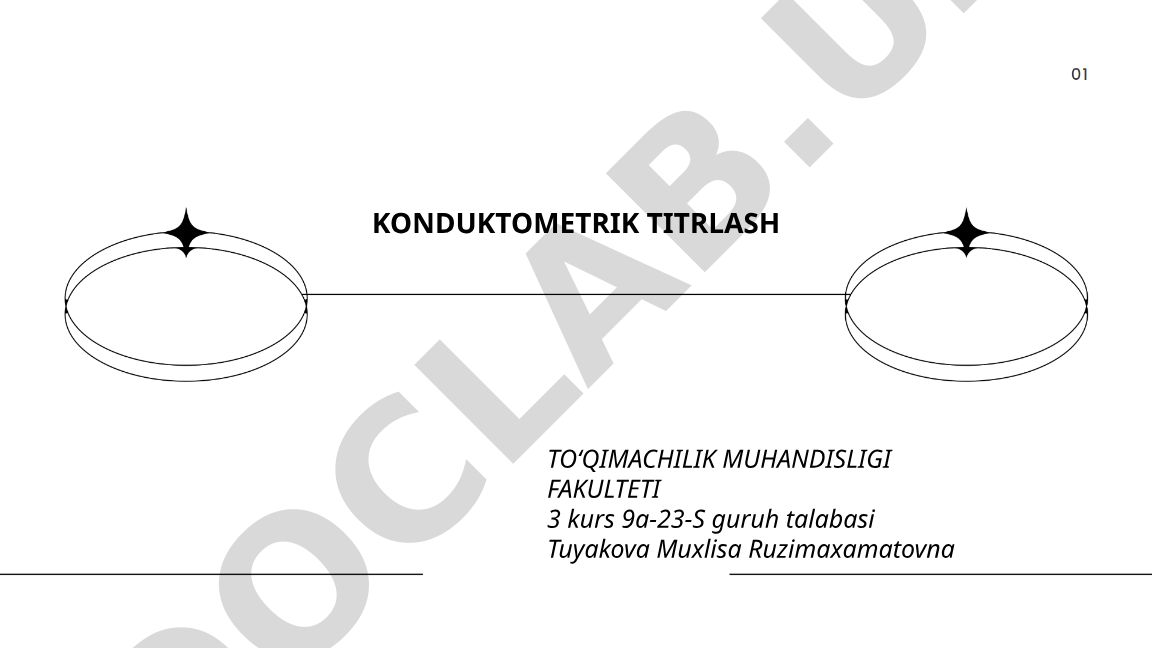 Konduktometrik titrlashning asosiy printsiplari va o'lchov usullari