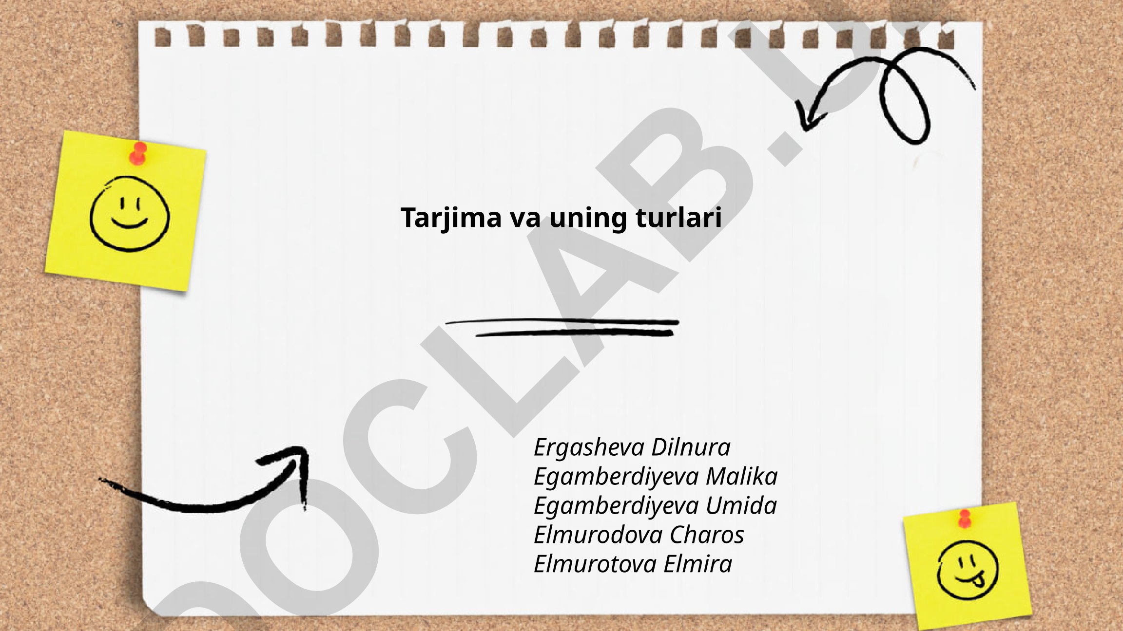 Tarjima va uning turlari
