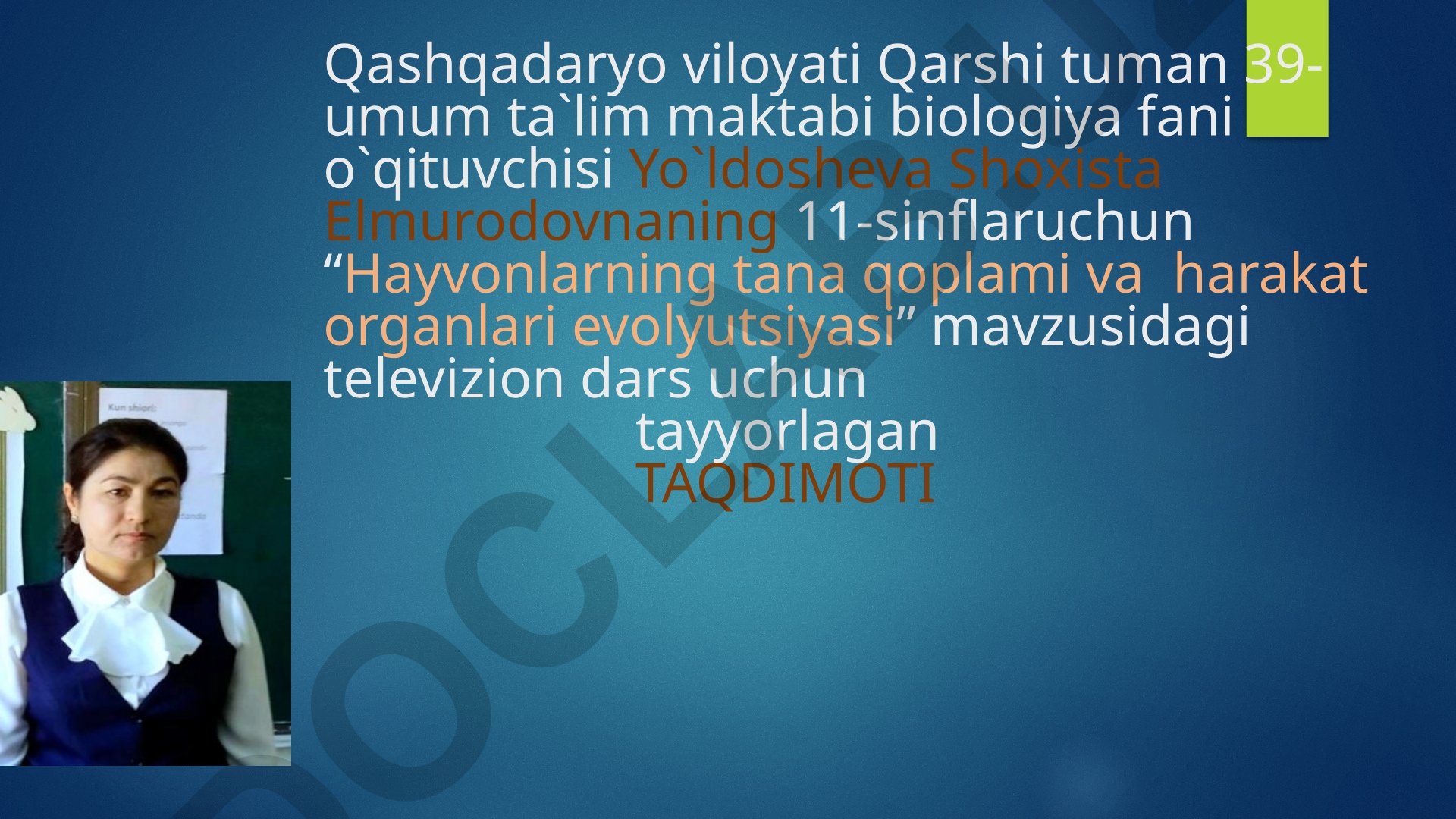 Hayvonlarning tana qoplami va harakat organlari evolyutsiyasi