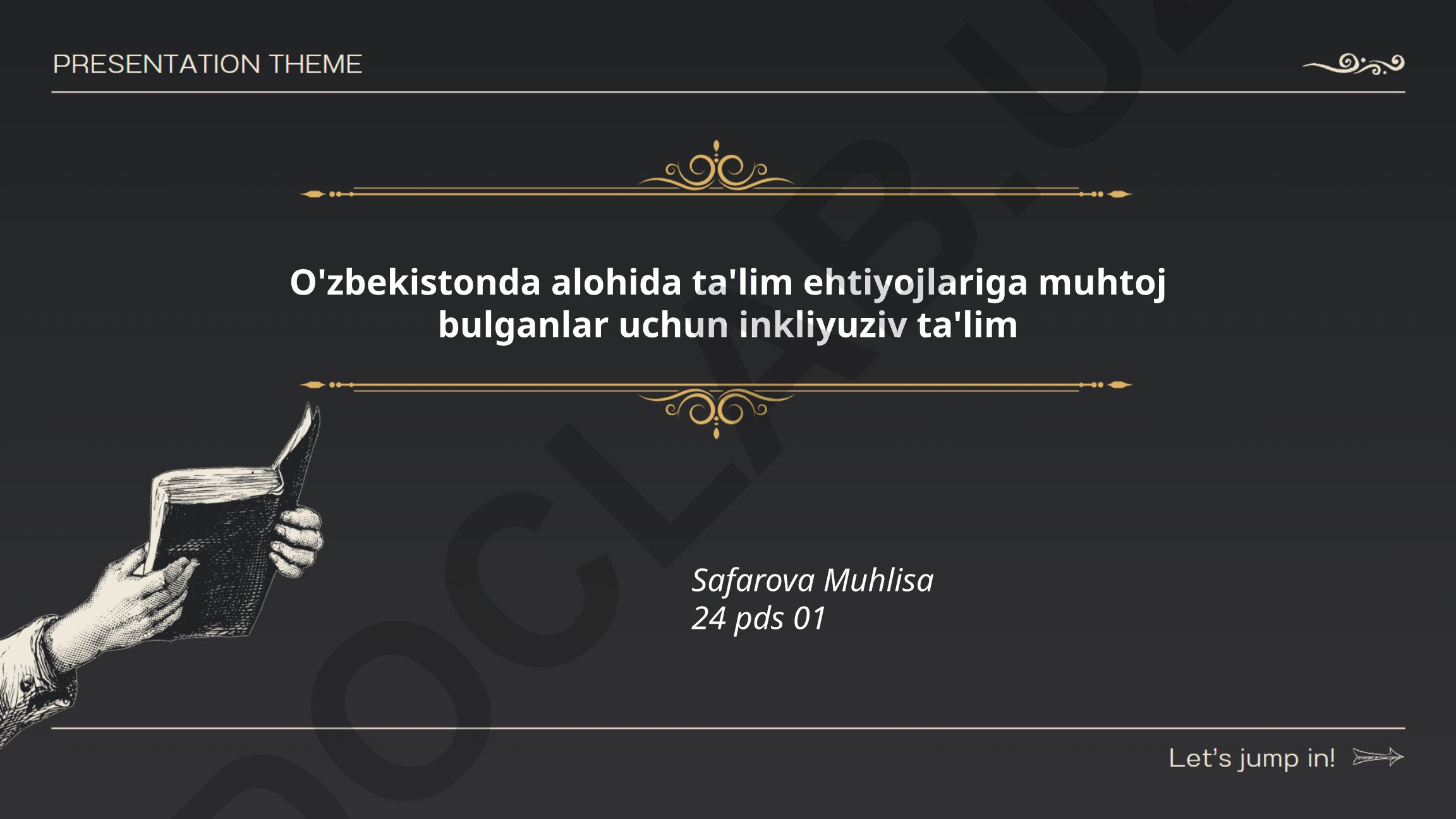 O'zbekistonda alohida ta'lim ehtiyojlariga muhtoj bolalar uchun inklyuziv ta'lim