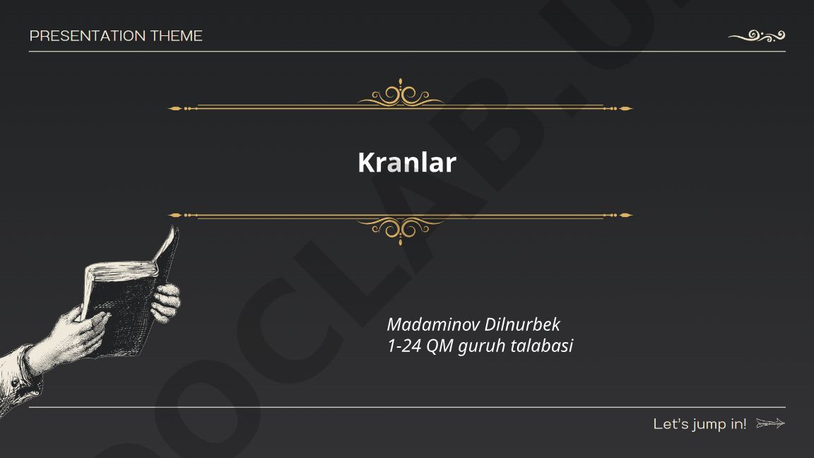 Kranlar turlari va ularning xususiyatlari