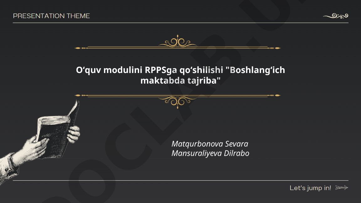 Boshlang'ich maktabda tajriba