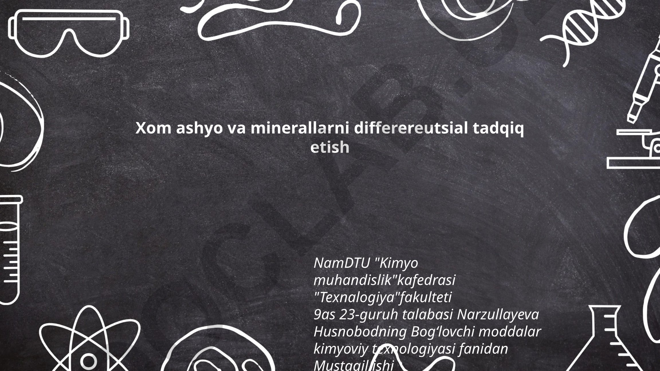 Xom ashyo va minerallarni differentsial tadqiq etish