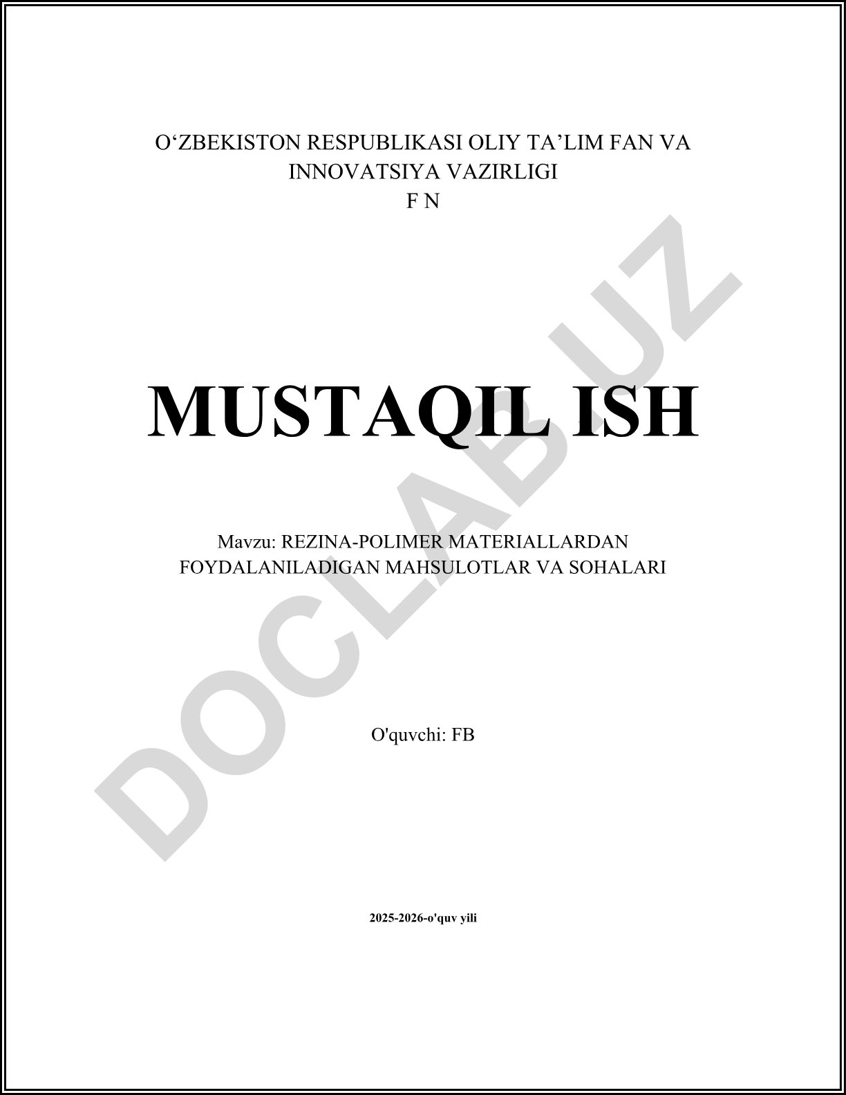Rezina-polimer materiallardan foydalaniladigan mahsulotlar va sohalari