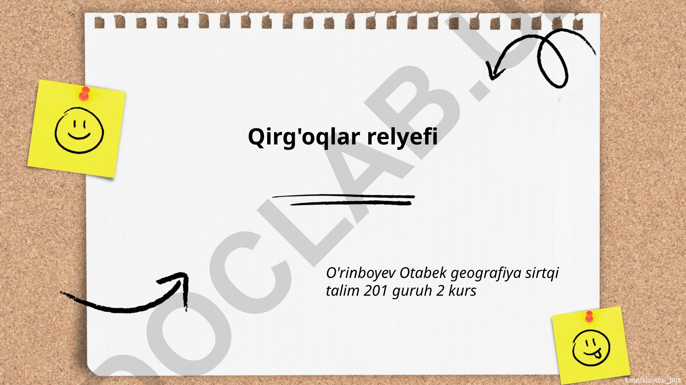 Qirg'oqlar relyefining hosil bo'lishi va turlari