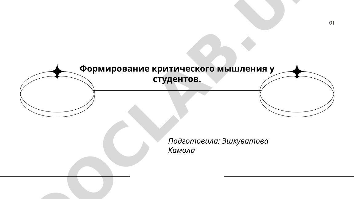 Формирование критического мышления у студентов