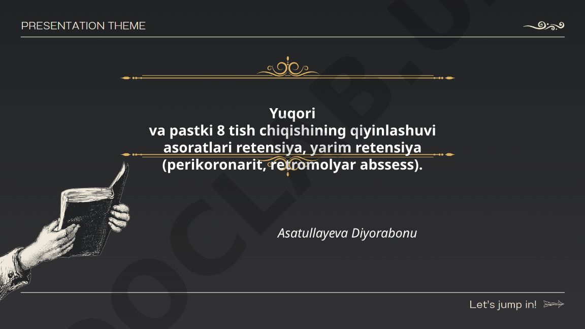 Yuqori va pastki 8-tish chiqishining qiyinlashuvi asoratlari
