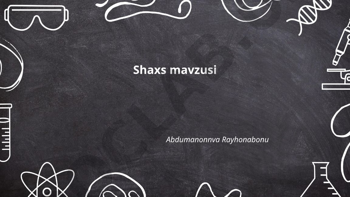 Shaxs va jamiyat, shaxsning ma'naviyati va shaxsiy tarbiya