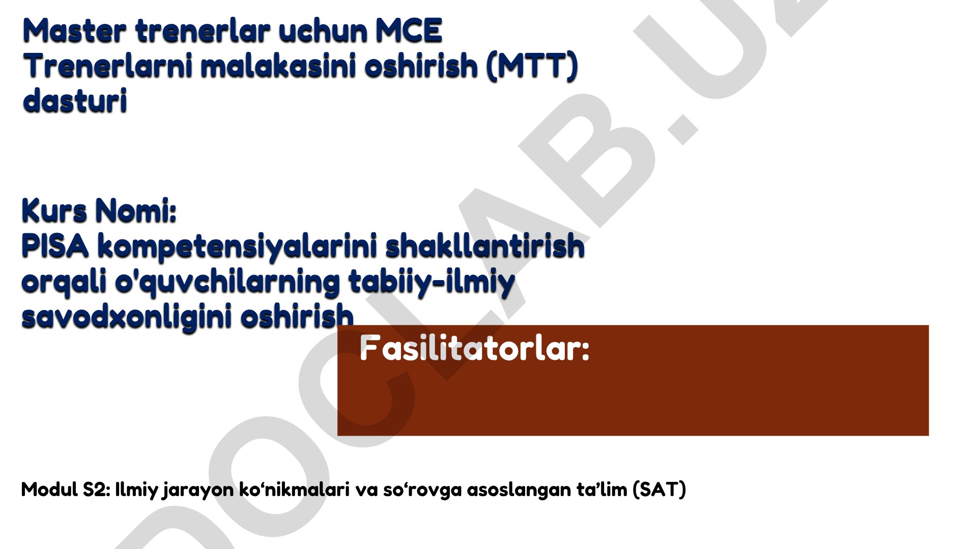 PISA kompetensiyalarini shakllantirish orqali o'quvchilarning tabiiy-ilmiy savodxonligini oshirish