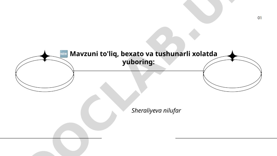 Mavzuni to'liq, bexato va tushunarli xolatda yuborish