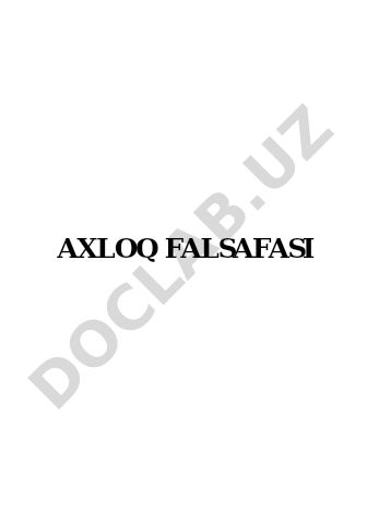 Axloq falsafasi