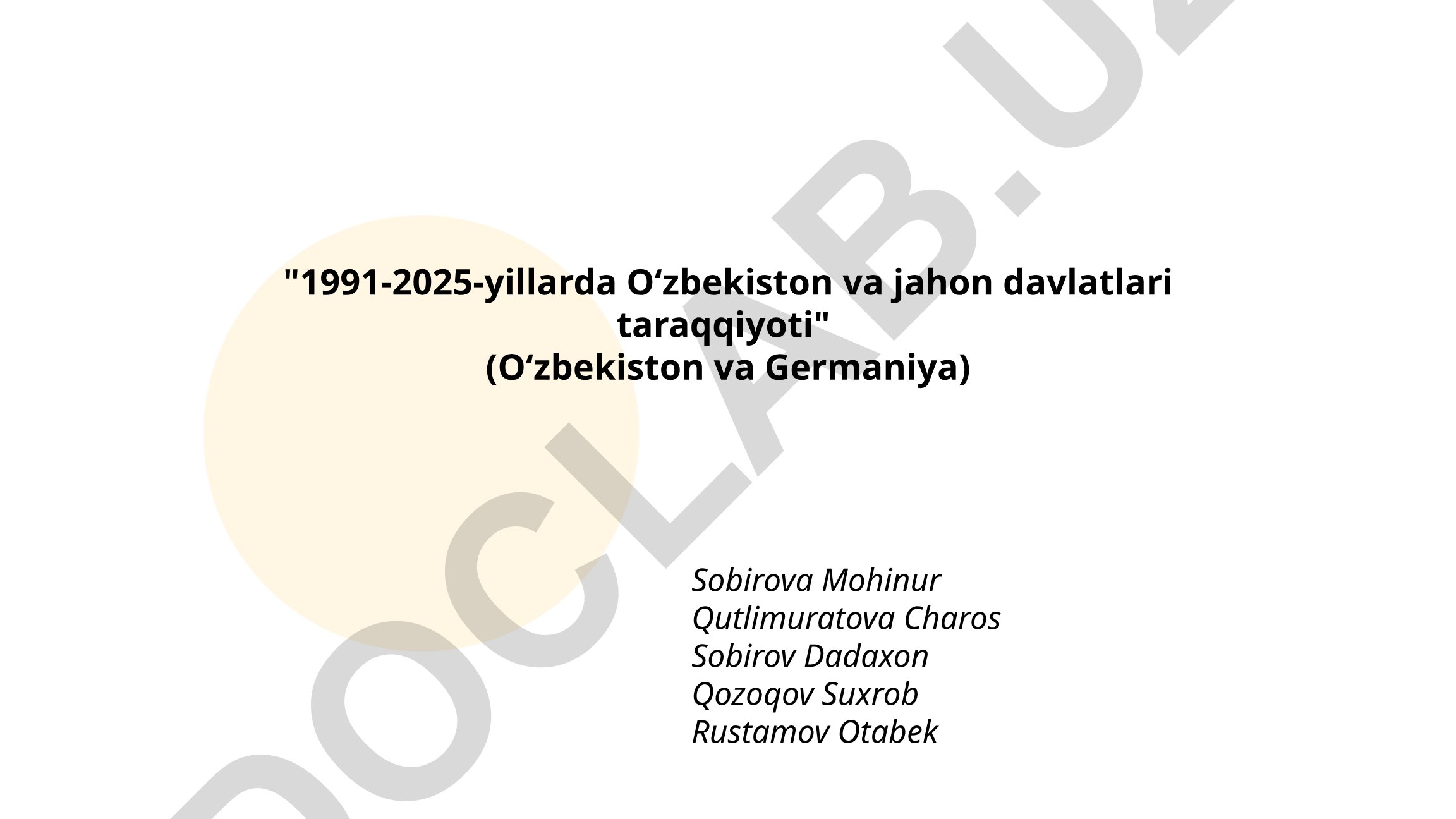 1991-2025-yillarda Oʻzbekiston va Germaniya taraqqiyoti