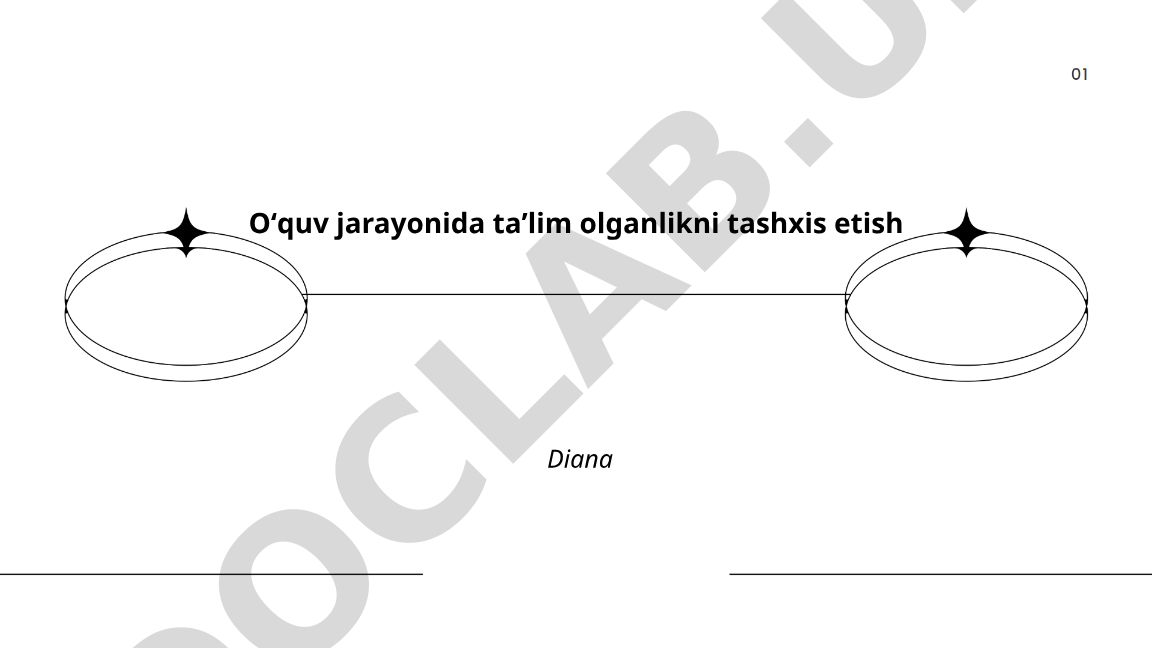 Oʻquv jarayonida taʼlim olganlikni tashxis etish