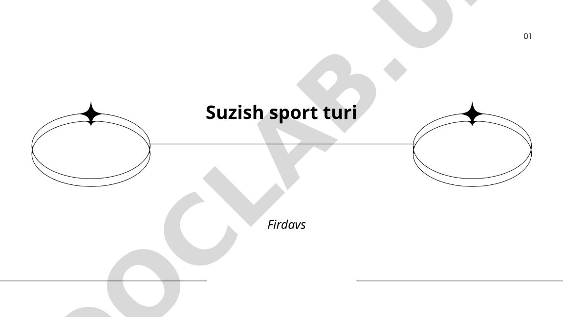 Suzish sport turi: tarixi, texnikasi va rivojlanishi