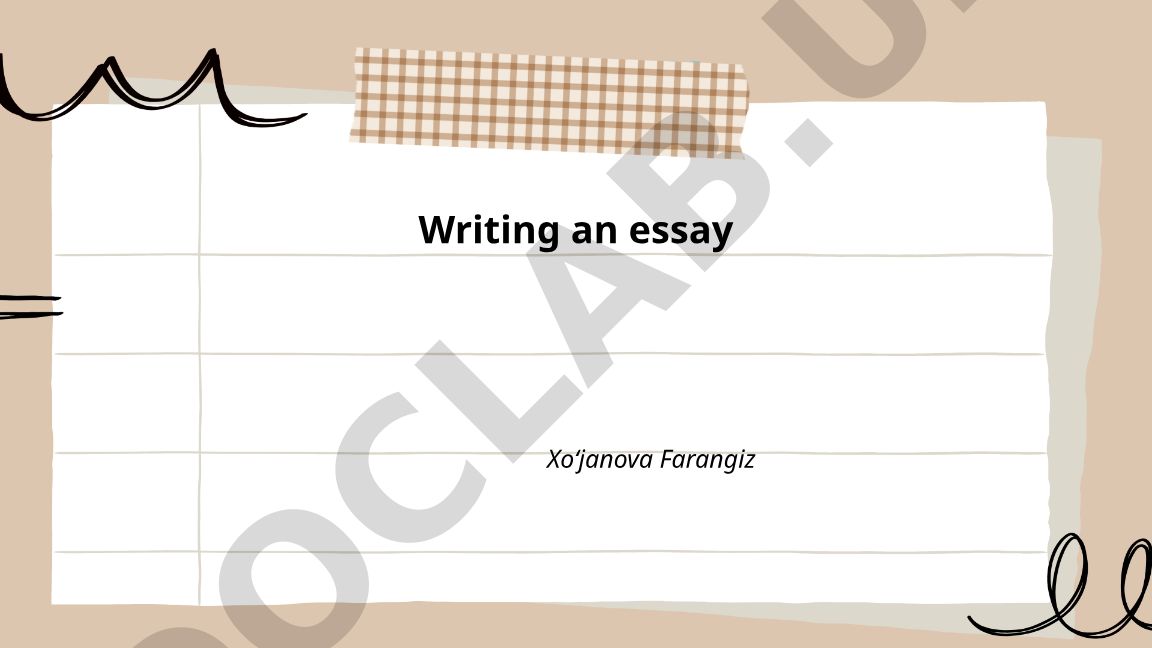 Essays yozish bo'yicha qo'llanma