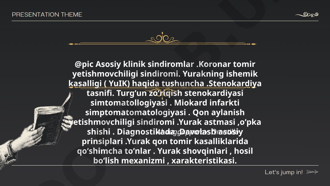 Yurak qon tomir kasalliklarining asosiy klinik sindiromlari