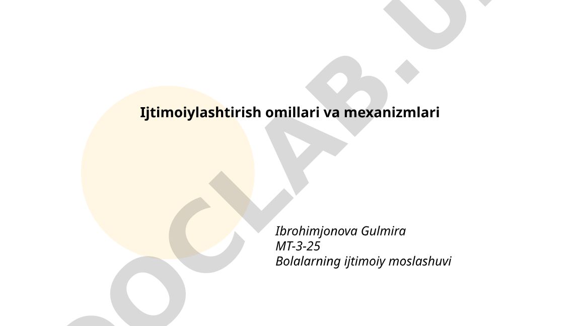 Bolalarning ijtimoiy moslashuvi: omillar va mexanizmlar