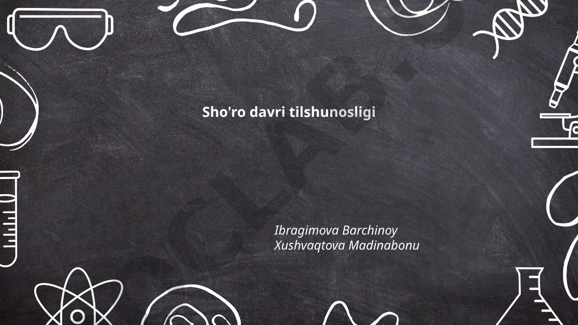 Sho'ro davrida o'zbek tilshunosligining rivojlanishi