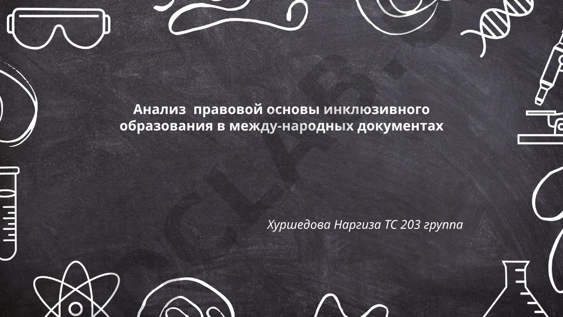 Анализ правовой основы инклюзивного образования в международных документах