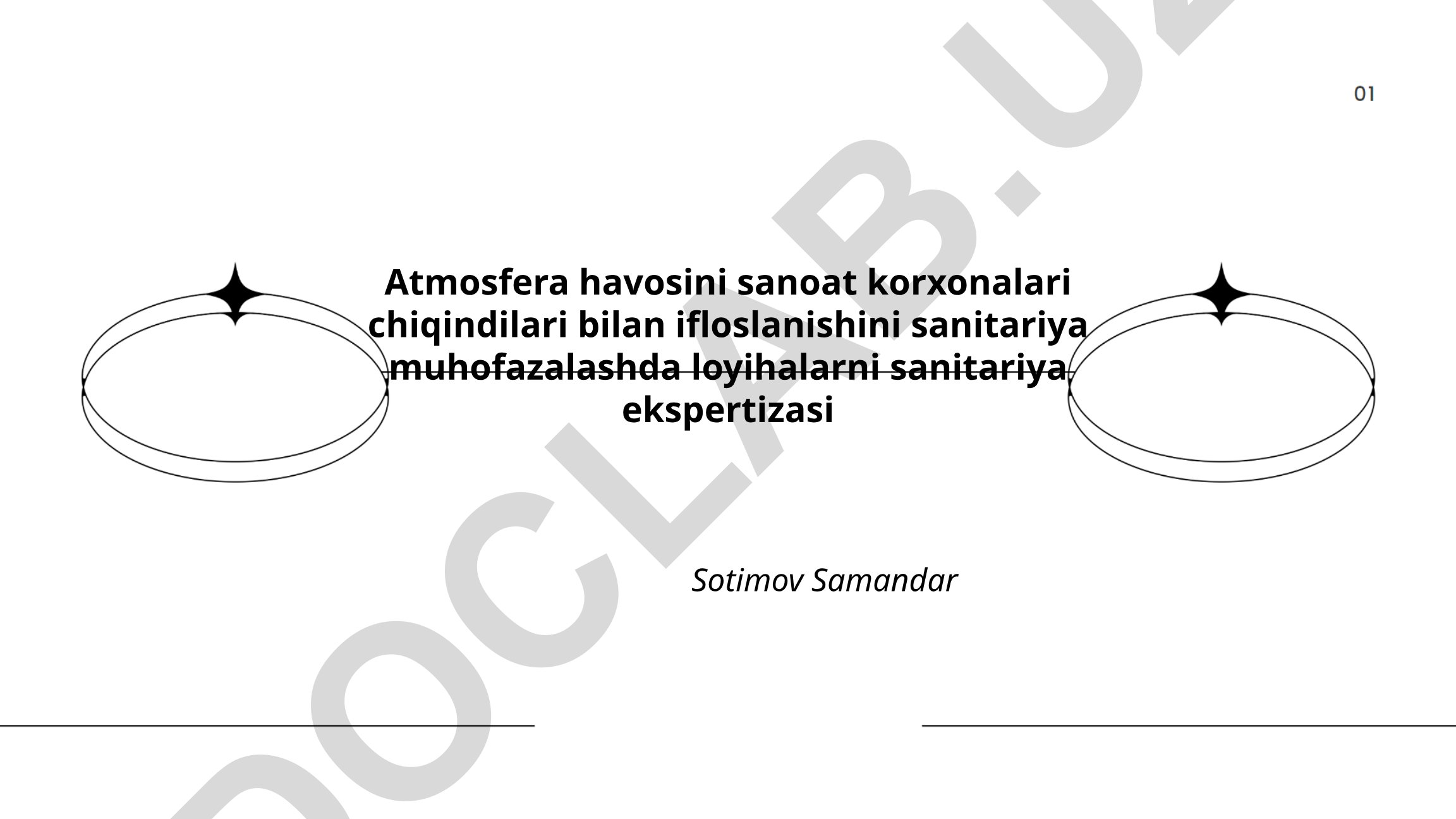 Atmosfera havosini sanoat chiqindilari bilan ifloslanishini sanitariya muhofazalashda loyihalarni sanitariya ekspertizasi
