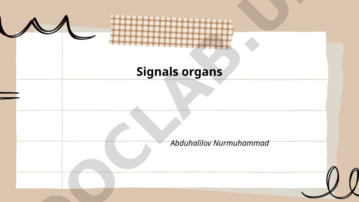 Structure and function of sensory organs