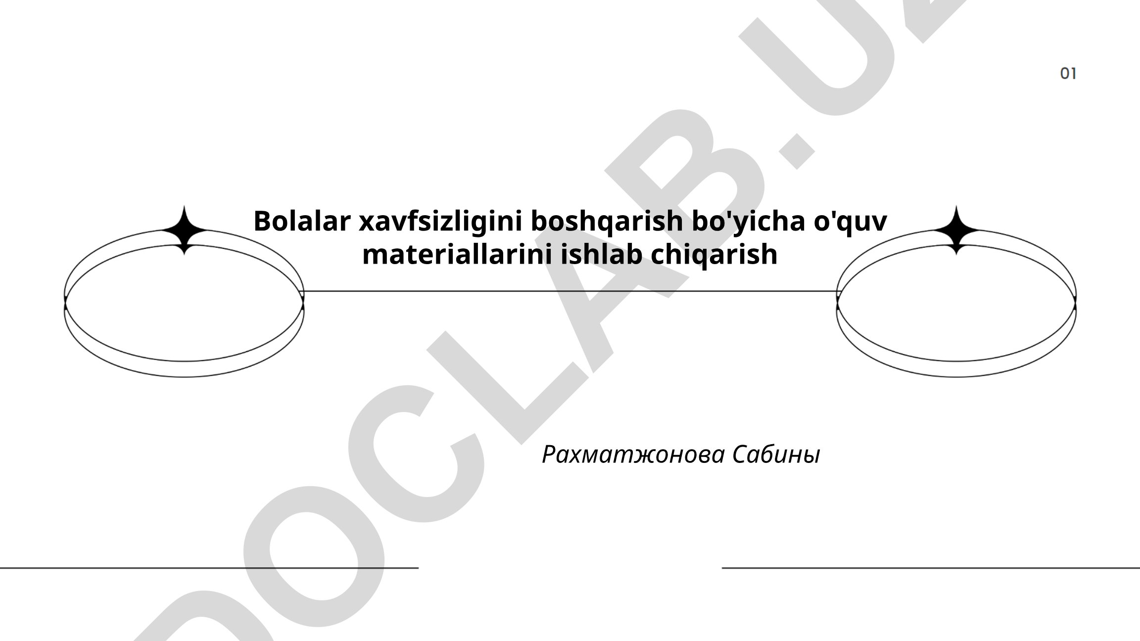 Bolalar xavfsizligini boshqarish bo'yicha o'quv materiallari
