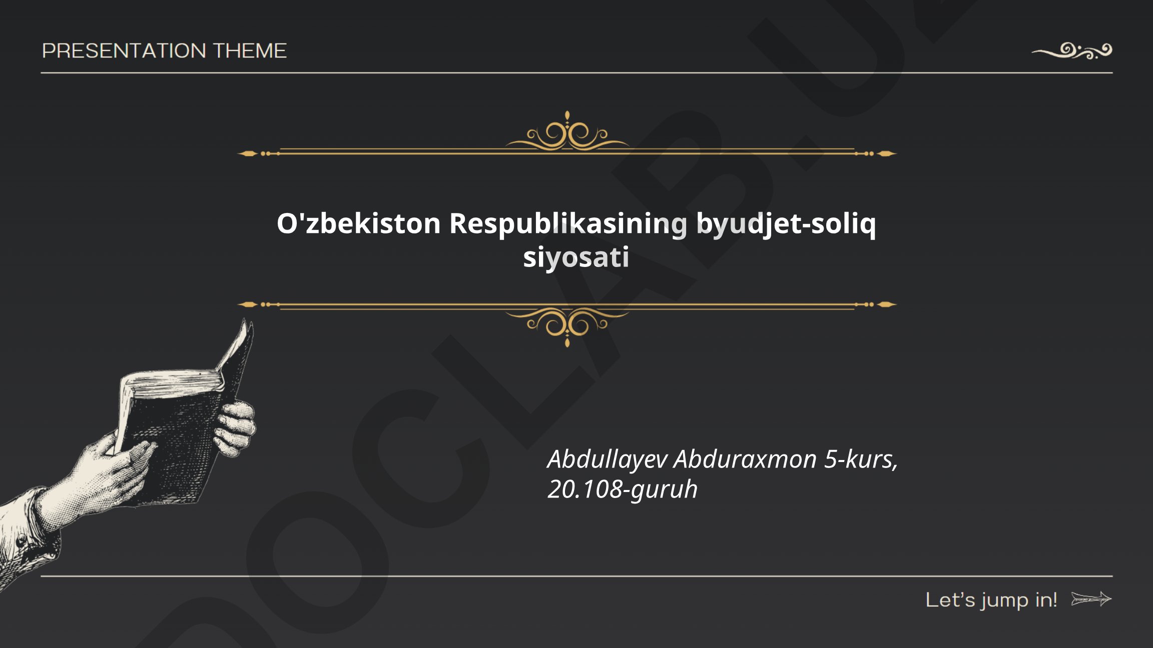 O'zbekiston Respublikasining byudjet-soliq siyosati
