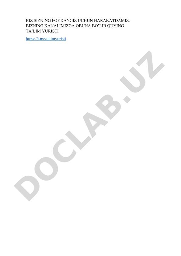 Pedagogik texnologiyalar va o'qituvchi mahorati test savollari