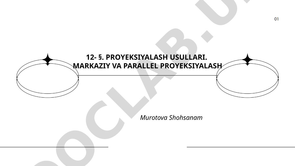 Proyeksiyalash usullari: markaziy va parallel proyeksiyalar