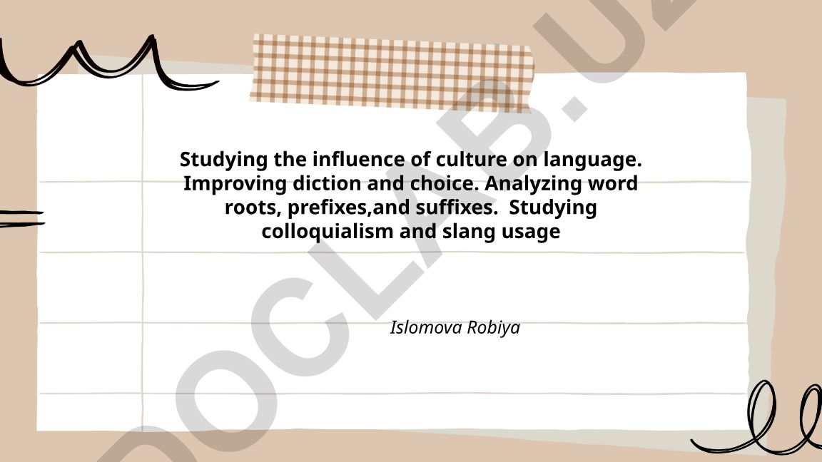 Cultural influence on English language development