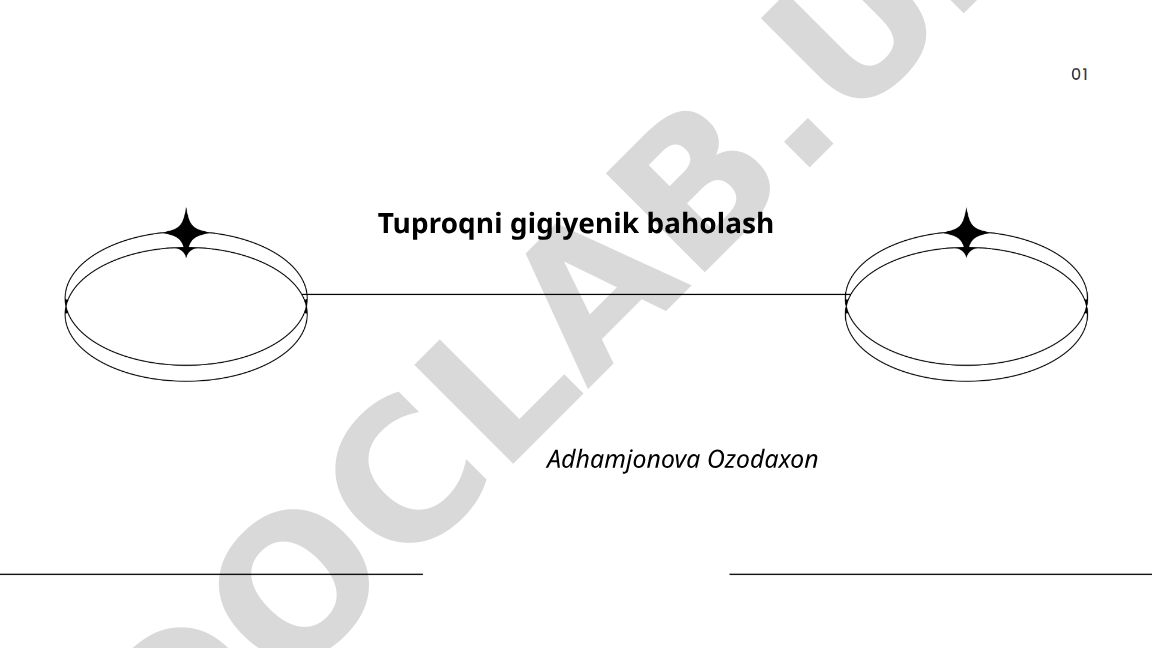 Tuproqni gigiyenik baholash