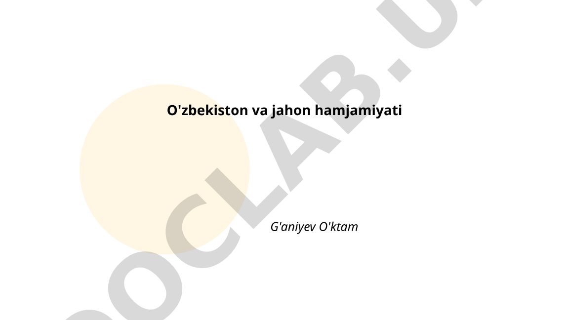 O'zbekistonning tashqi siyosati va xalqaro hamkorlik strategiyalari