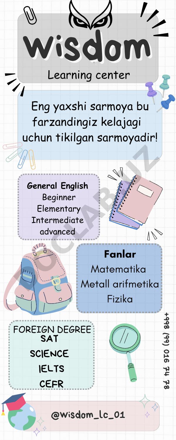 Matematika, Fizika va Ingliz tili kurslari