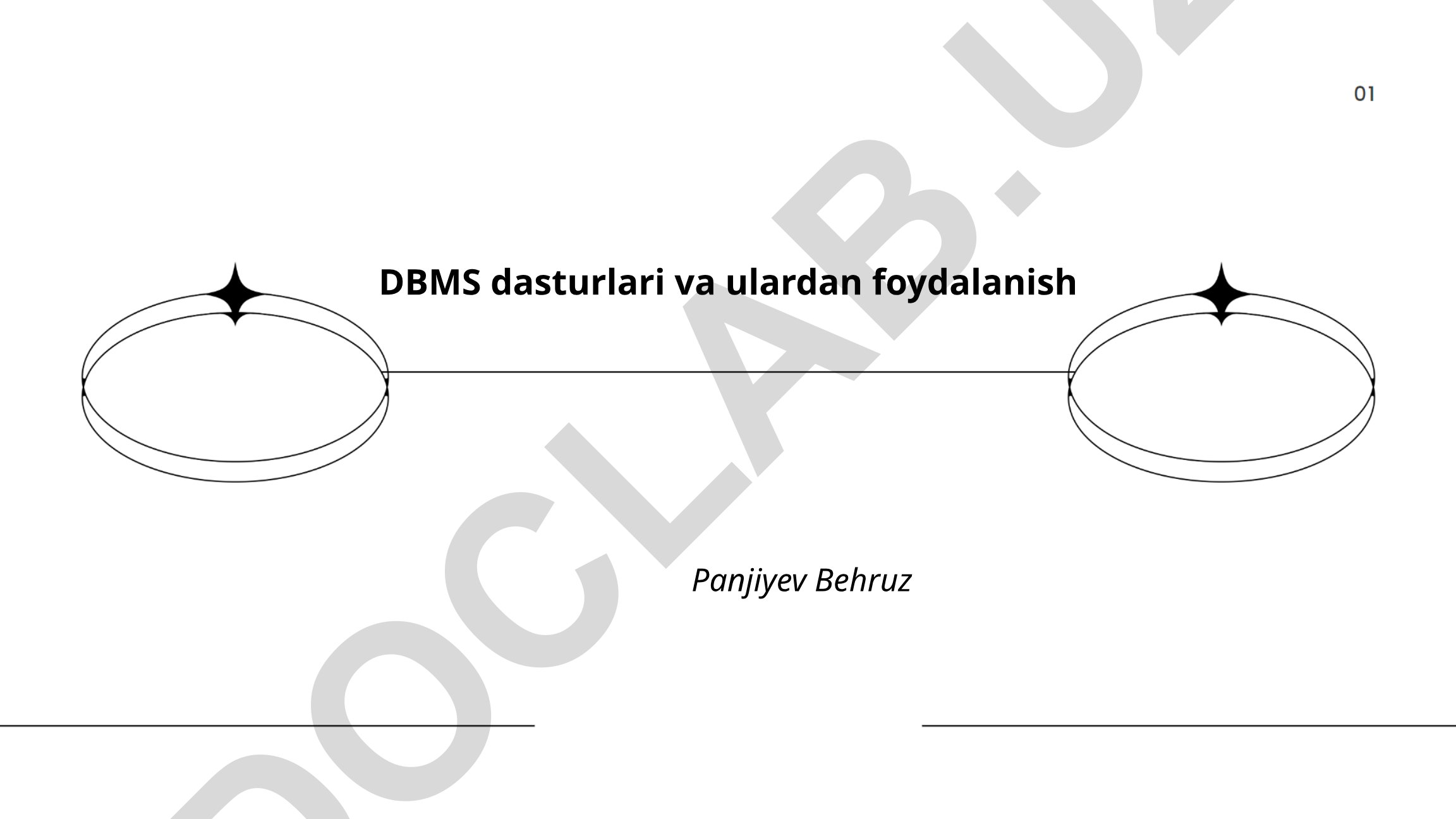 DBMS dasturlari va ulardan foydalanish