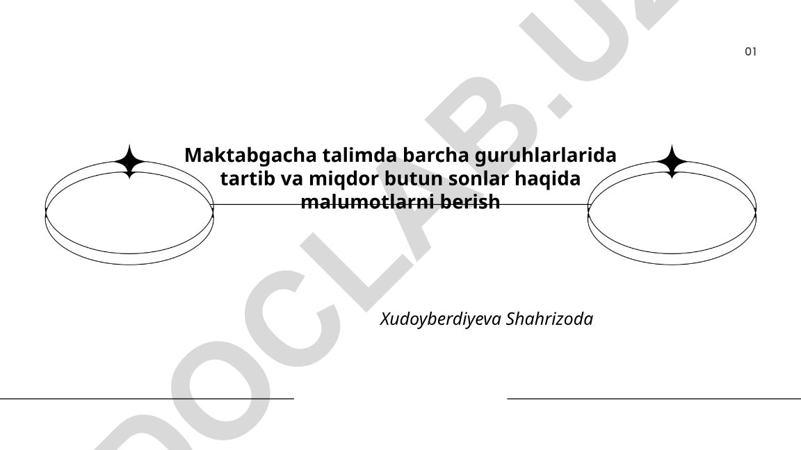 Maktabgacha ta'limda tartib va miqdor butun sonlarni o'rgatish metodikasi