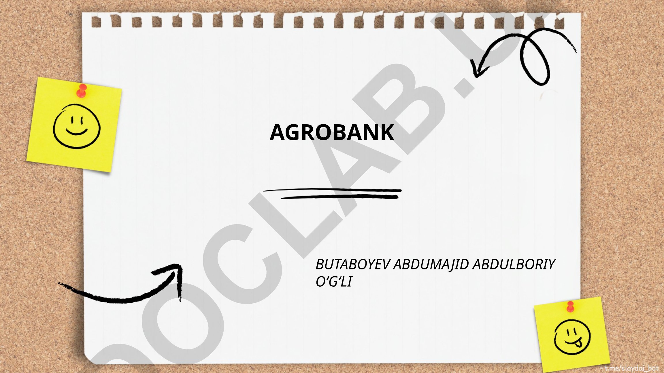Agrobankning tarixi, maqsadlari va xizmatlari