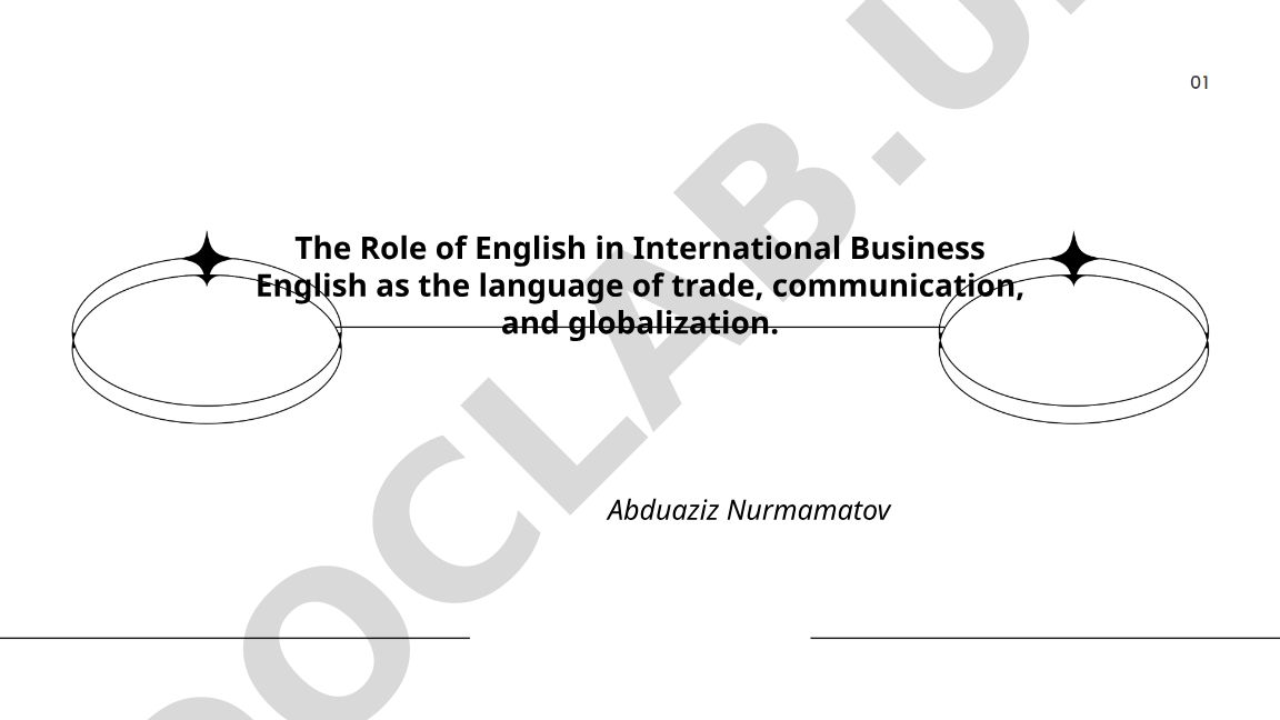 The Role of English in International Business
