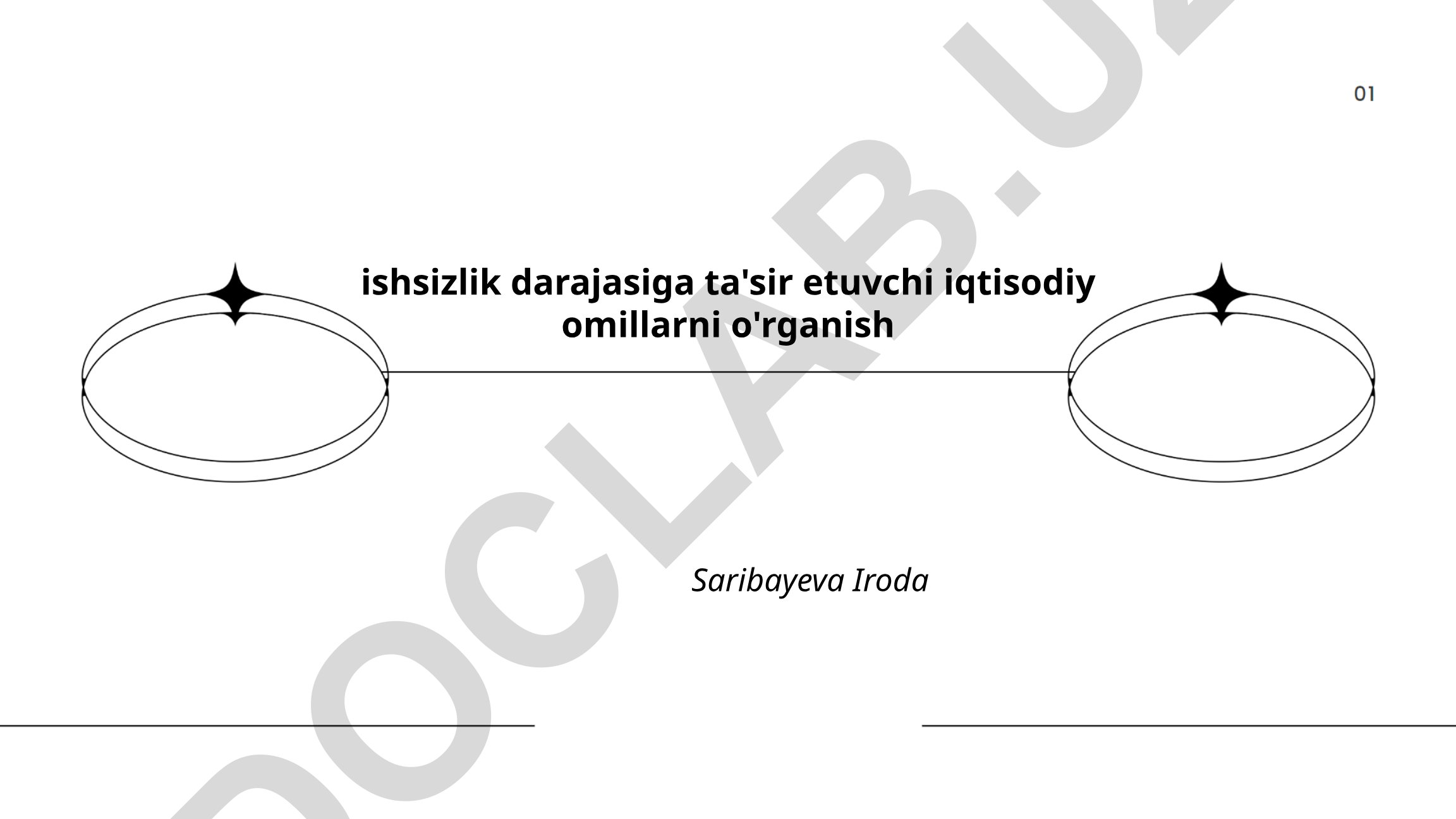 Ishsizlik darajasiga ta'sir etuvchi iqtisodiy omillarni o'rganish
