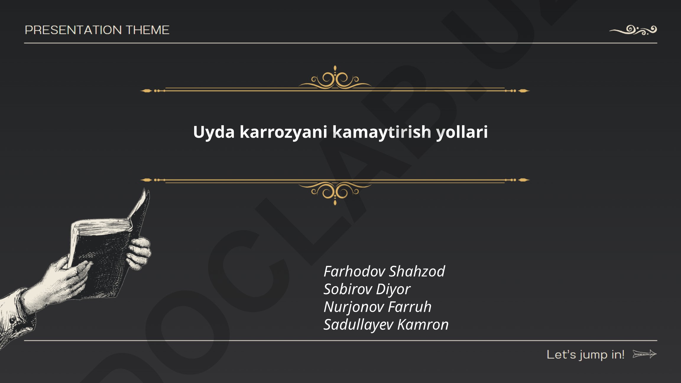 Uyda korroziyani kamaytirish yollari