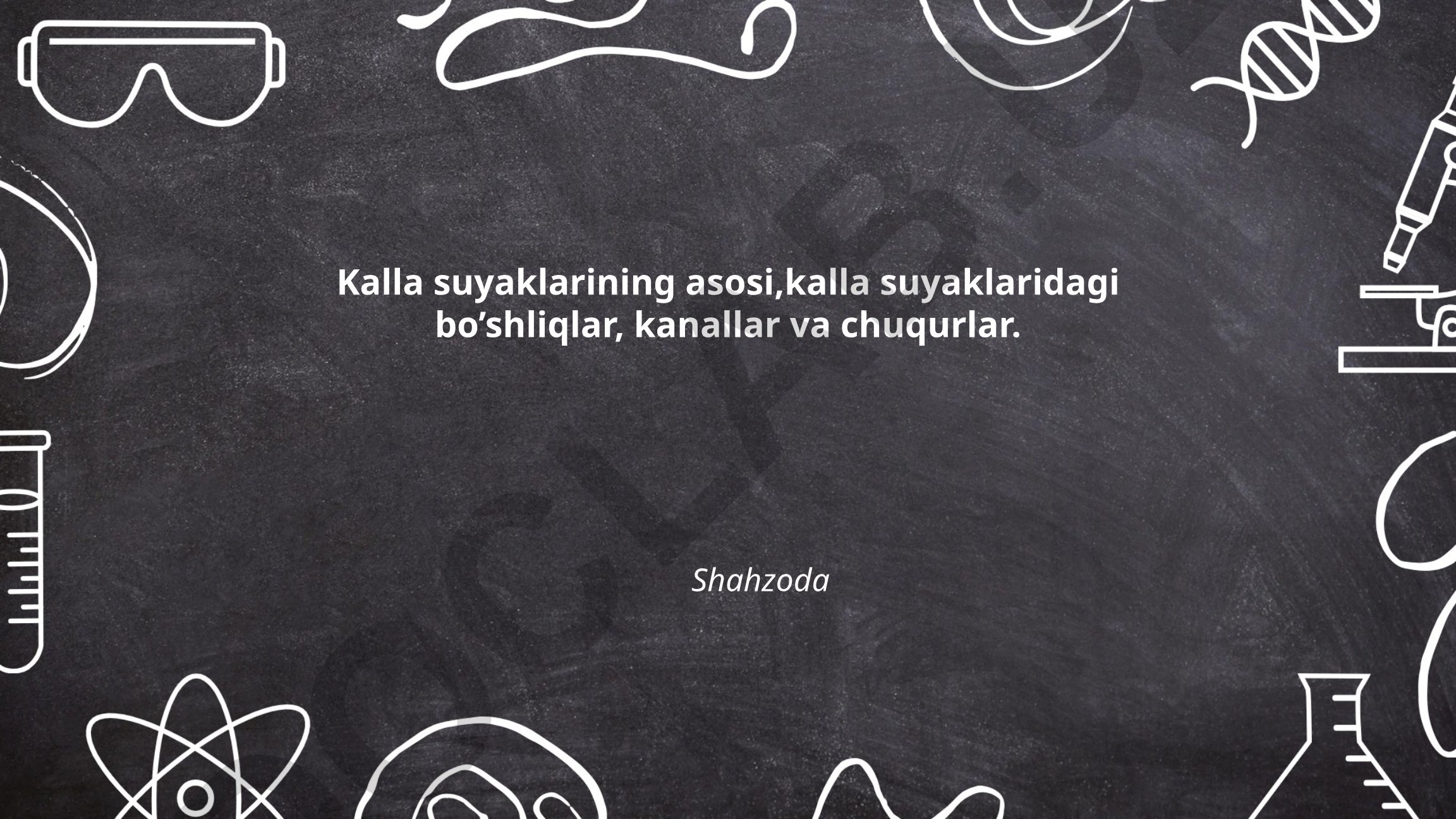 Kalla suyaklarining asosiy tuzilishi va anatomik joylashuvi