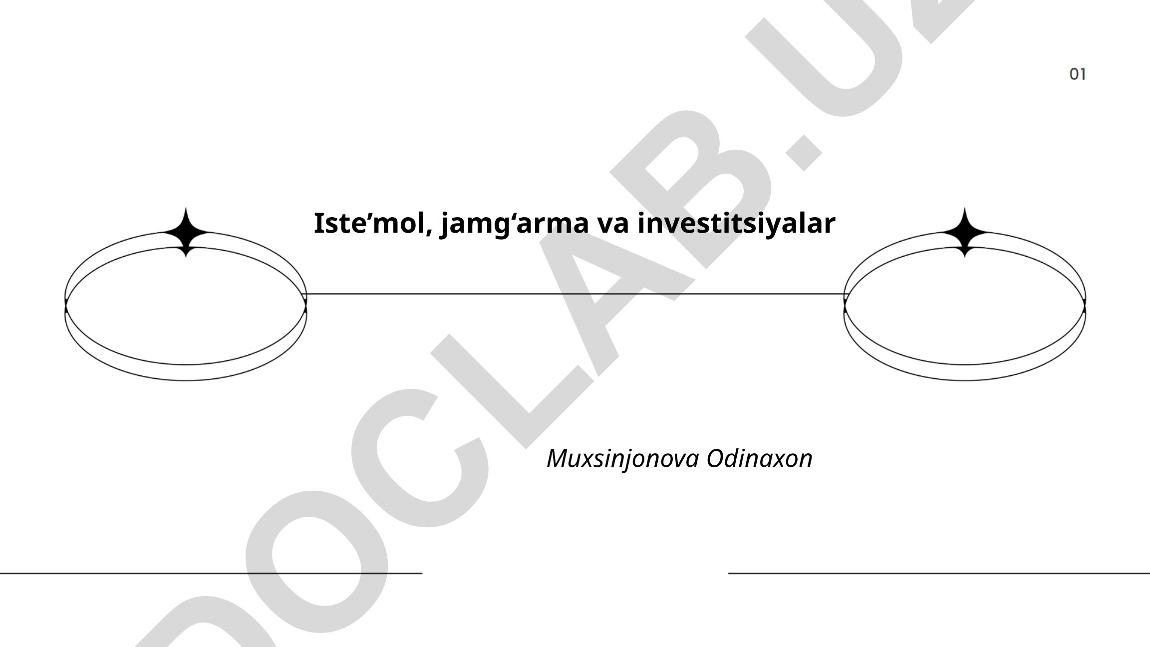 Iste’mol, jamg‘arma va investitsiyalar