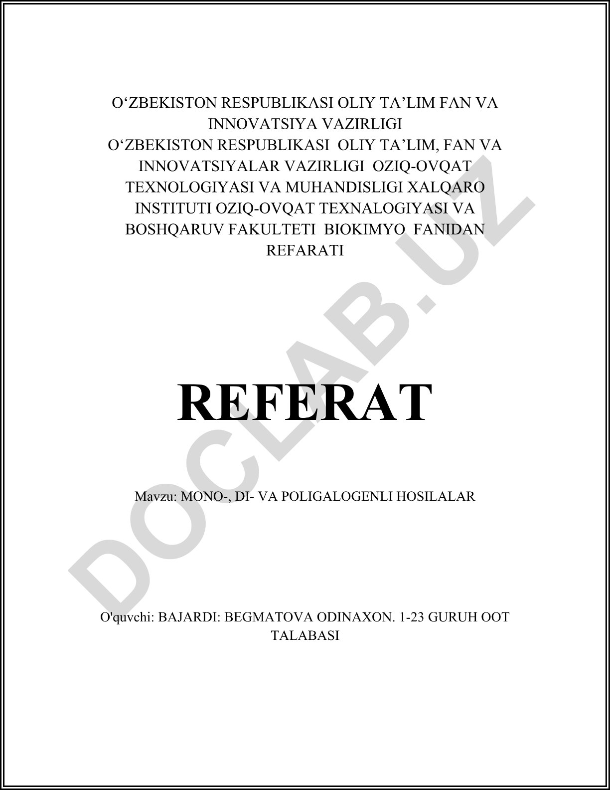 Monogalogenli, digalogenli va poligalogenli hosilalar