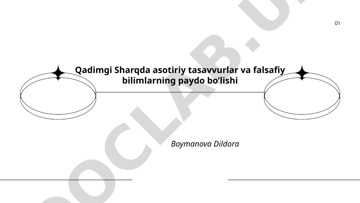 Qadimgi Sharqda asotiriy tasavvurlar va falsafiy bilimlarning paydo bo'lishi